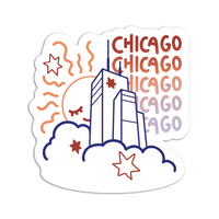 Avi Matzo X RAYGUN: Sun Tower Die-Cut Sticker