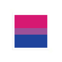 Bisexual Pride Flag Mini Square Sticker