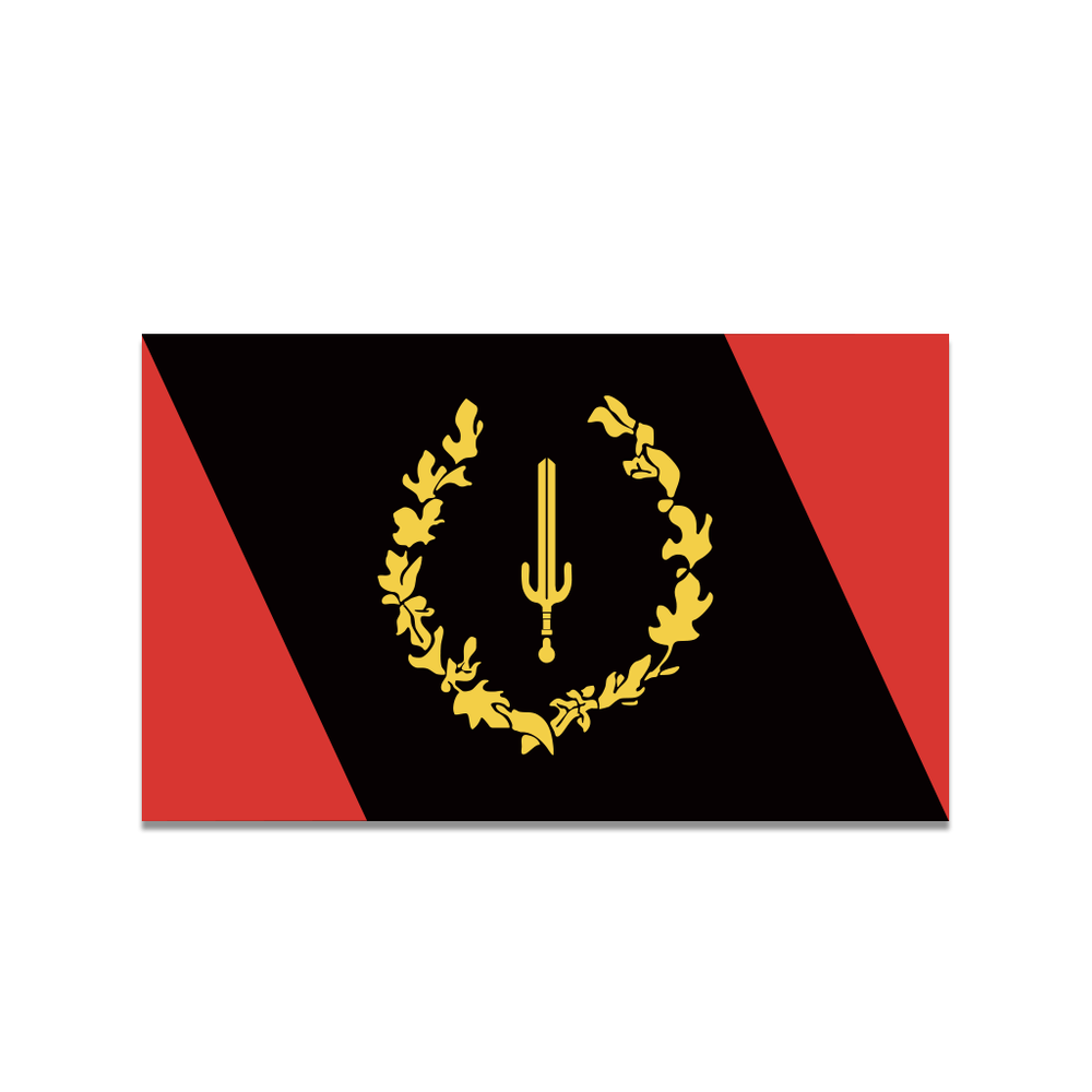 A die cut sticker of The Black American Heritage Flag