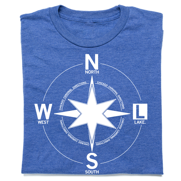 Chicago cardinal directions t-shirt