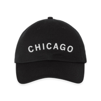 Chicago Curved Logo Black Dad Hat