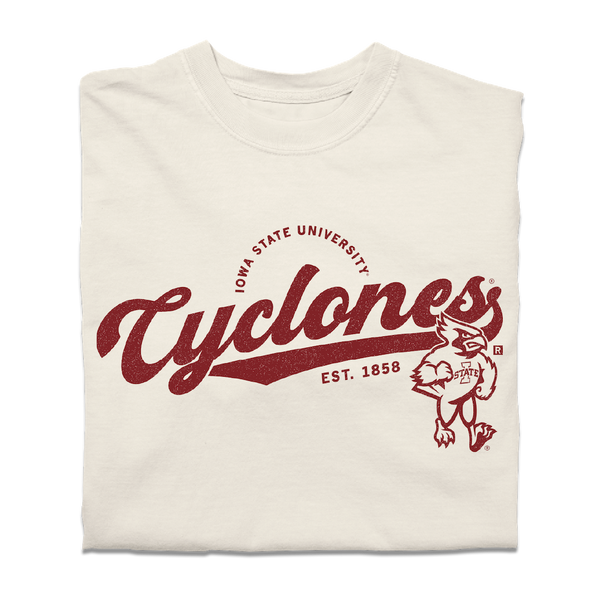 Cyclones Script Logo Heavyweight