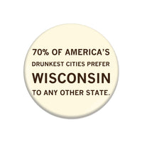 Wisconsin: Drunkest Cities Button