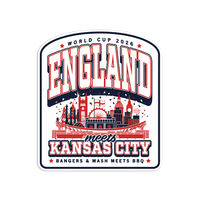 England KC Max Collegiate Die-Cut Sticker