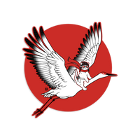 Gary Riding Crane Die-Cut Sticker