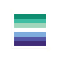 Gay MLM Pride Flag Mini Square Sticker