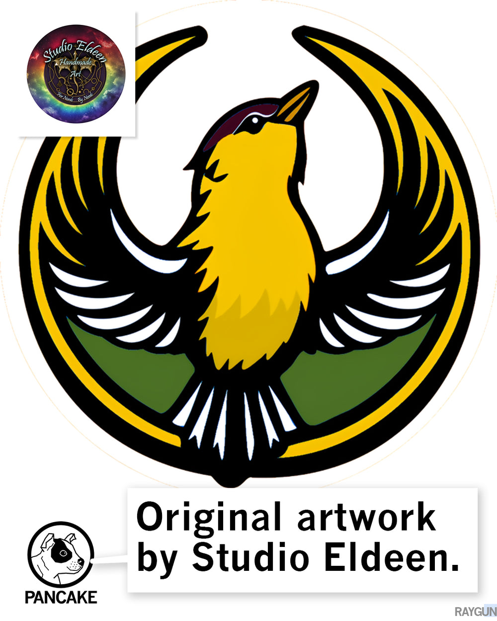 Rebel Goldfinch Alliance Circle Sticker