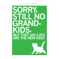 Sorry No Grandkids Cat Greeting Card