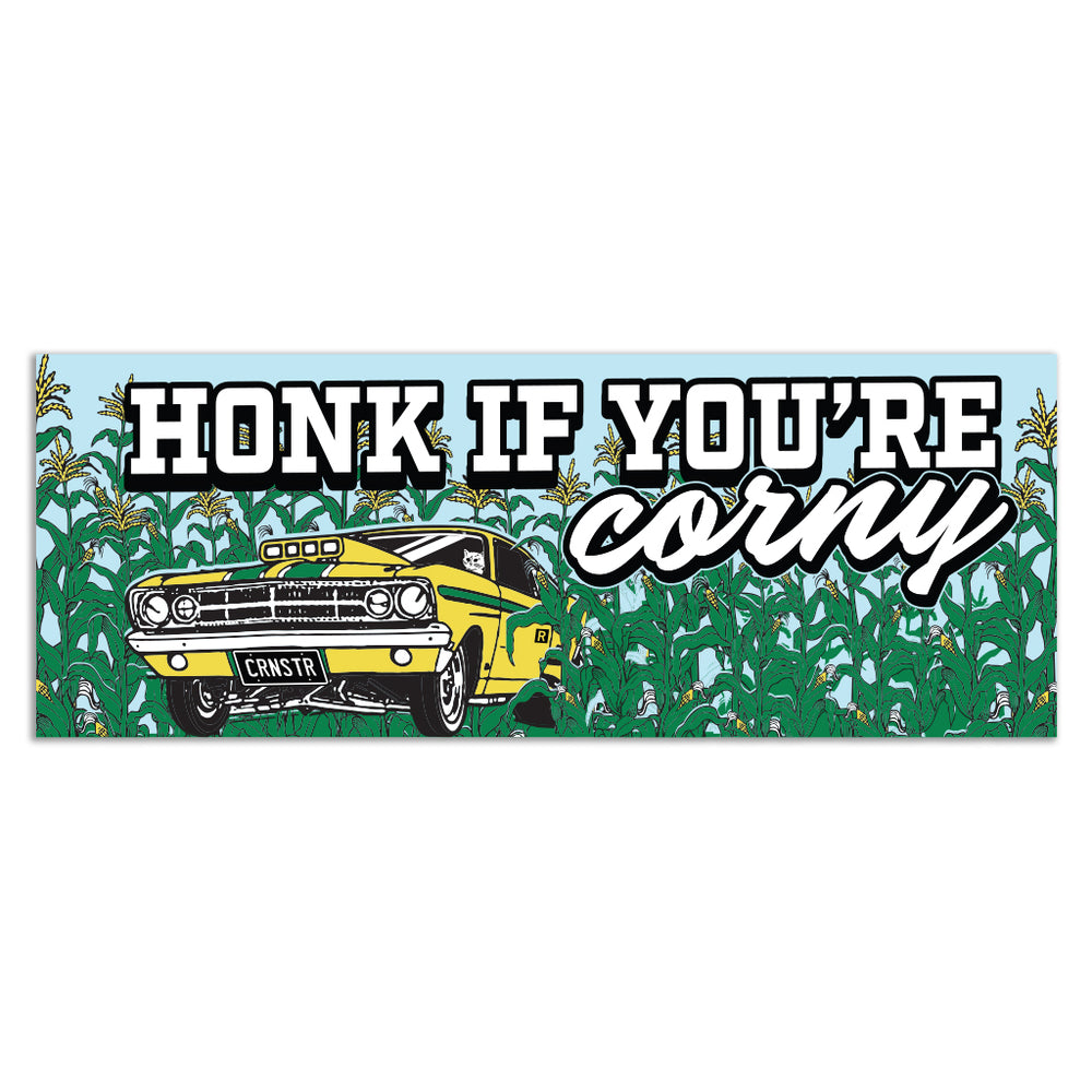 Honk if You're Corny Die-Cut Sticker