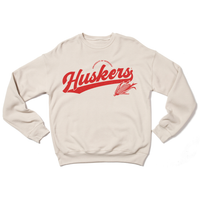 Huskers Script Logo Crew Sweatshirt