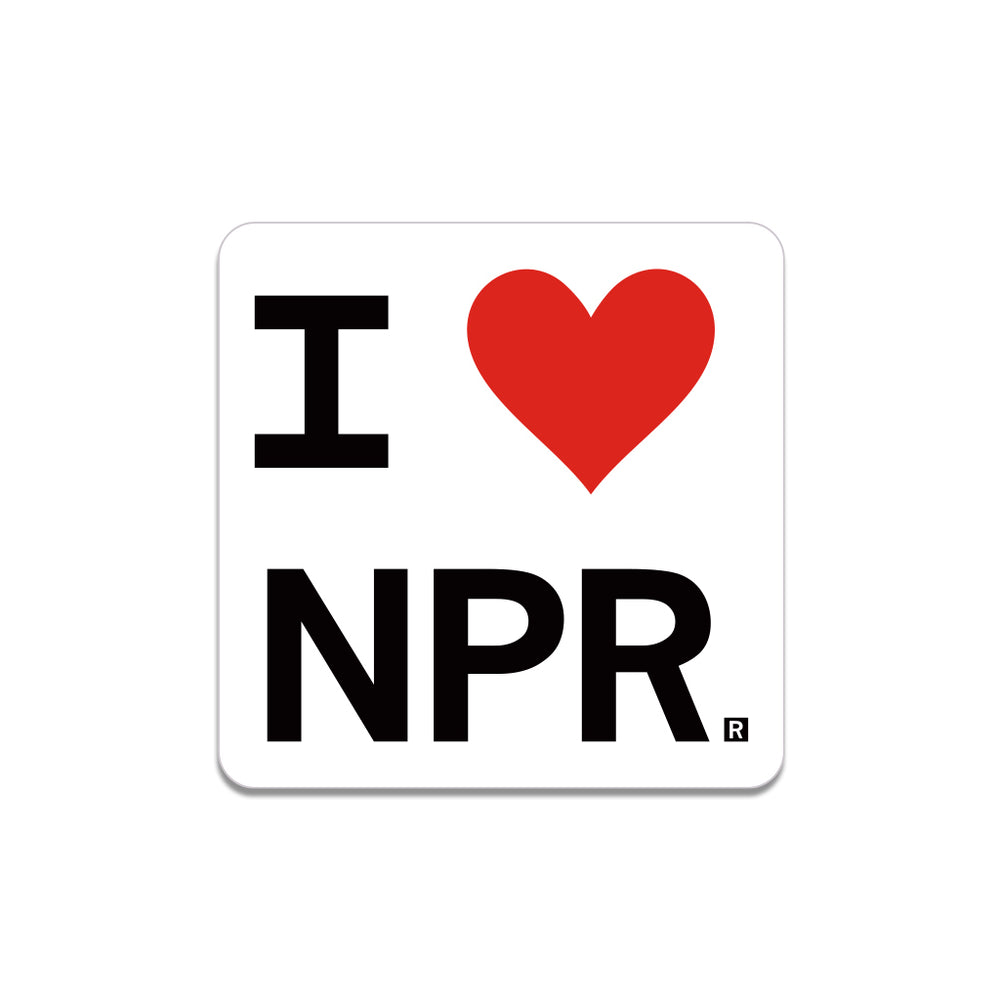 I Heart NPR Die-Cut Sticker