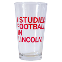 I Studied Football In Lincoln Pint Glass