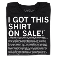 I Got This Shirt On Sale (Legal Disclaimer)