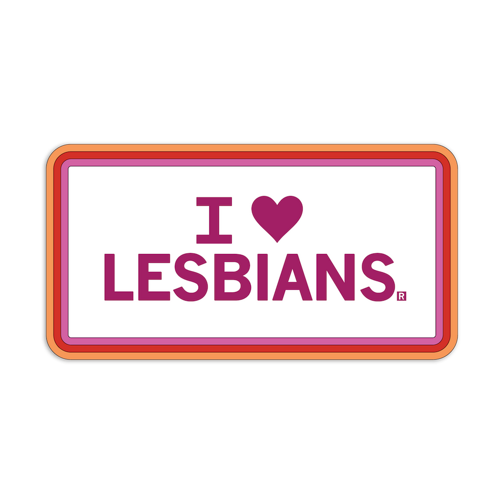 I Heart Lesbians Die-Cut Sticker