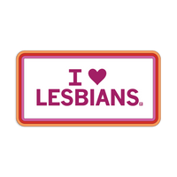 I Heart Lesbians Die-Cut Sticker
