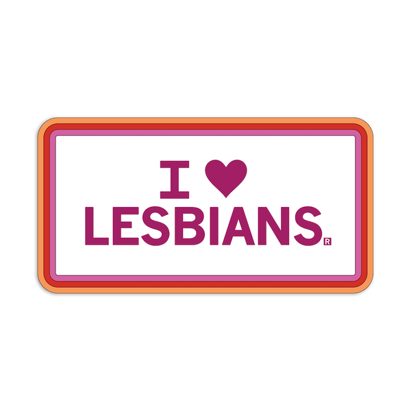 I Heart Lesbians Die-Cut Sticker