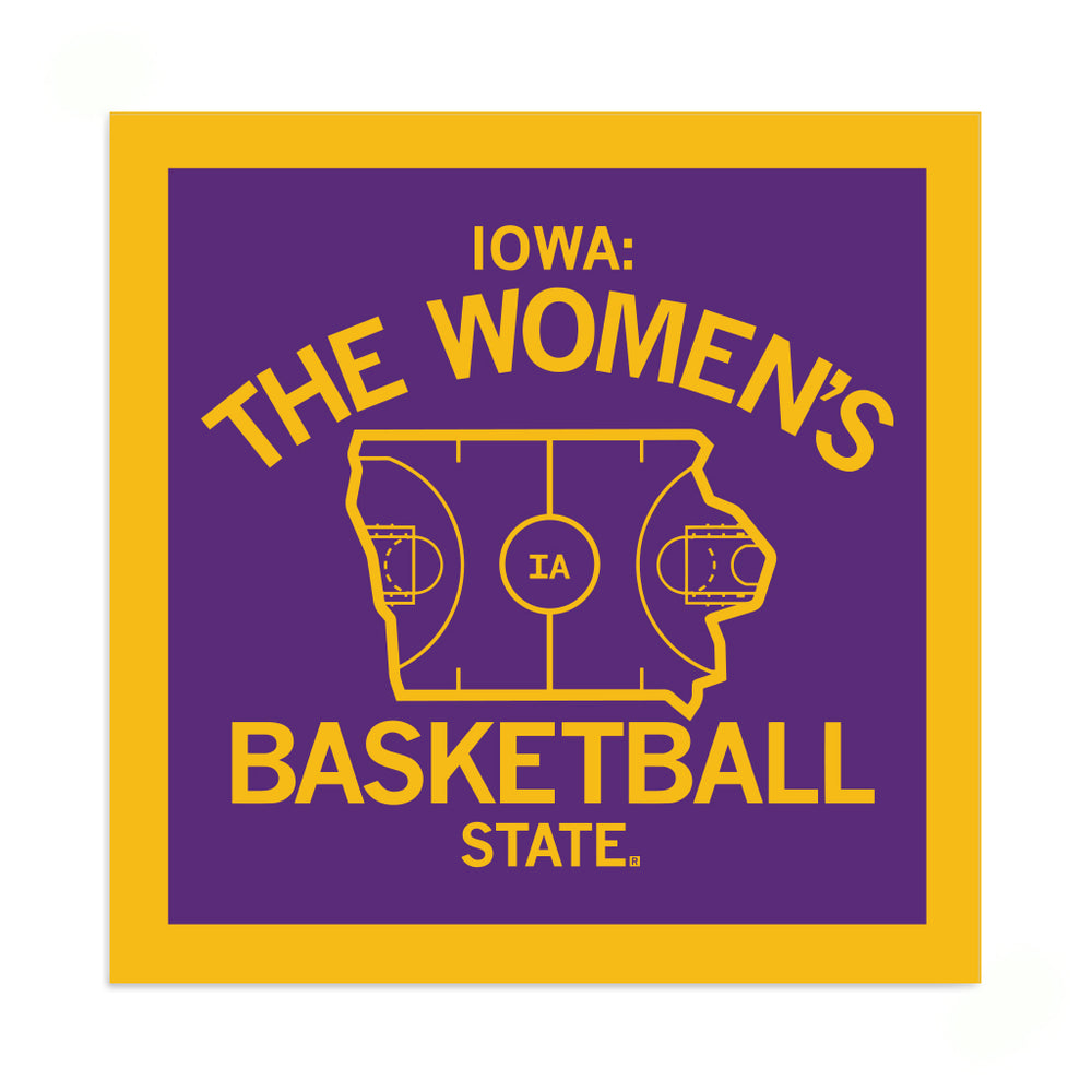 Iowa: The Women's Basketball State Purple Sticker
