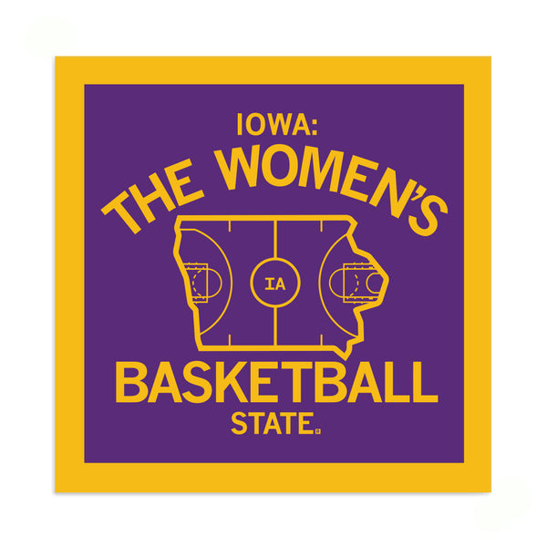 Iowa: The Women's Basketball State Purple Sticker