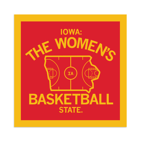 Iowa: The Women's Basketball State Red Sticker