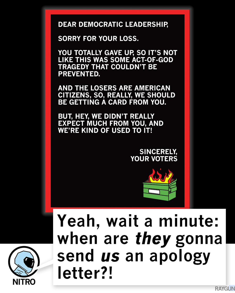 Dear Democratic Leadership Postcard