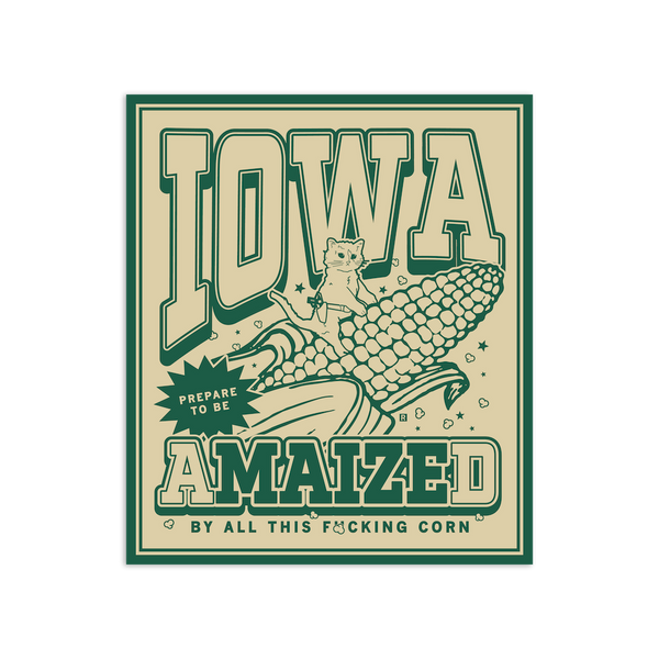 Iowa Amaized Max Collegiate Die-Cut Sticker
