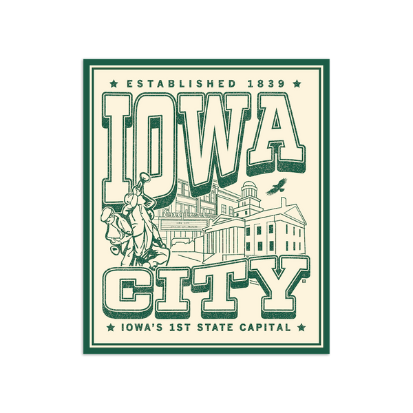 Iowa City Max Collegiate Die-Cut Sticker