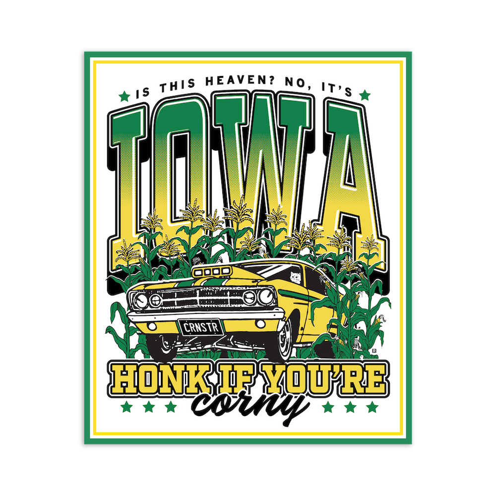 Iowa Corn Max Collegiate Die-Cut Sticker