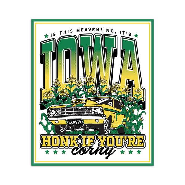 Iowa Corn Max Collegiate Die-Cut Sticker