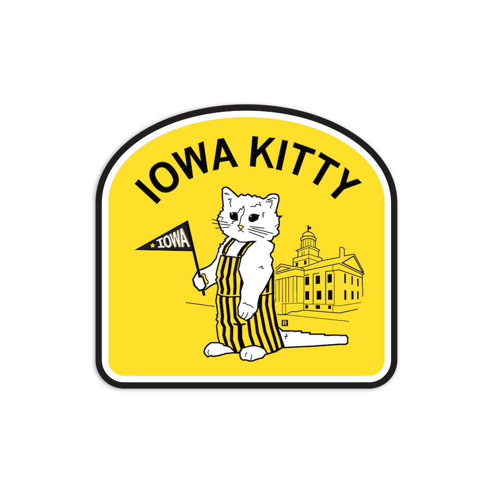 Iowa Kitty Die-Cut Sticker