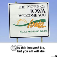 Iowa: We All Are Going to Die Heavyweight Blue Tank Top