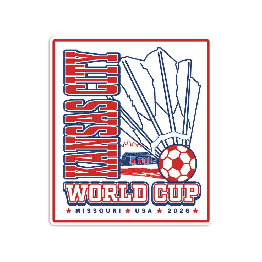 KC World Cup Shuttlecock Max Collegiate Die-Cut Sticker