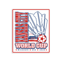 KC World Cup Shuttlecock Max Collegiate Die-Cut Sticker