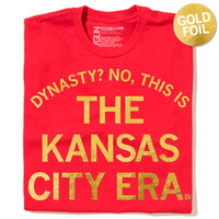 The Kansas City Era Gold Foil Chiefs Shirt