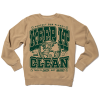 Keep It Clean Max Collegiate Crew Sweatshirt