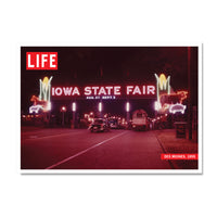 LIFE Magazine: Iowa State Fair Neon Text Sign Postcard