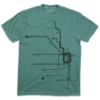 L Train Map Heavyweight Green