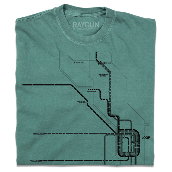 L Train Map Heavyweight Green