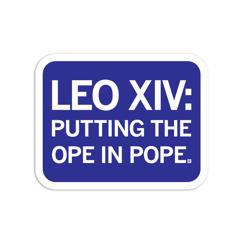 Leo XIV: Ope in Pope Die-Cut Sticker