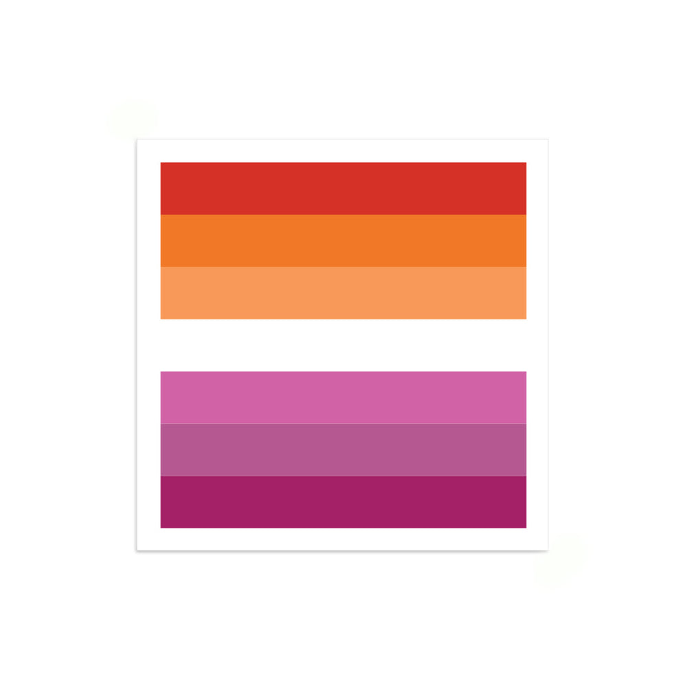 Lesbian Pride Flag Mini Square Sticker