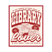 Library Lover Max Collegiate Die-Cut Sticker