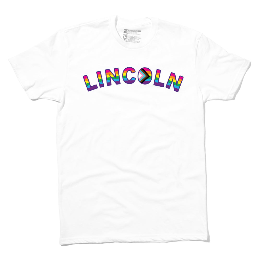 Lincoln Pride Curved Logo White