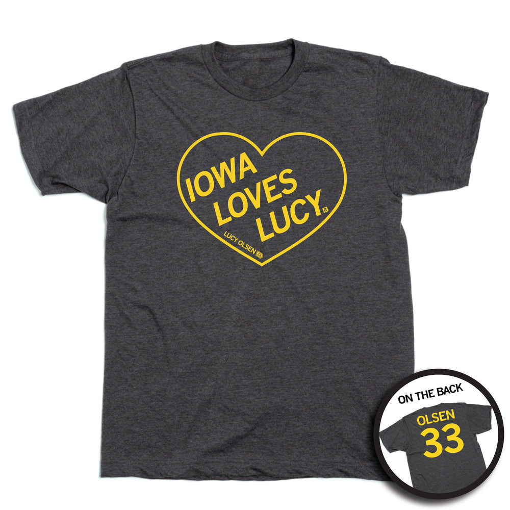 Iowa Loves Lucy Charcoal