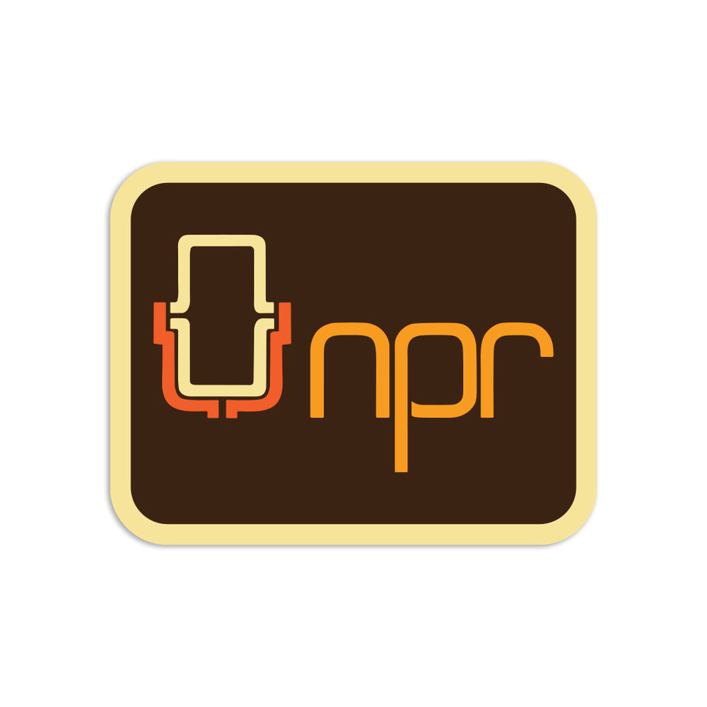 NPR 70's Mic Logo Die-Cut Sticker