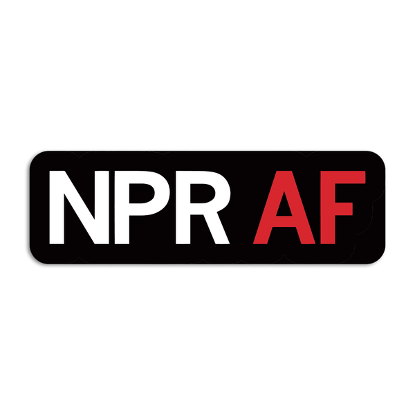 NPR AF Black & Red Die-Cut Sticker