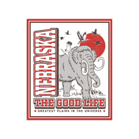 Nebraska Mammoth Max Collegiate Die-Cut Sticker