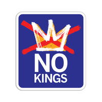No Kings Logo Blue Die-Cut Sticker