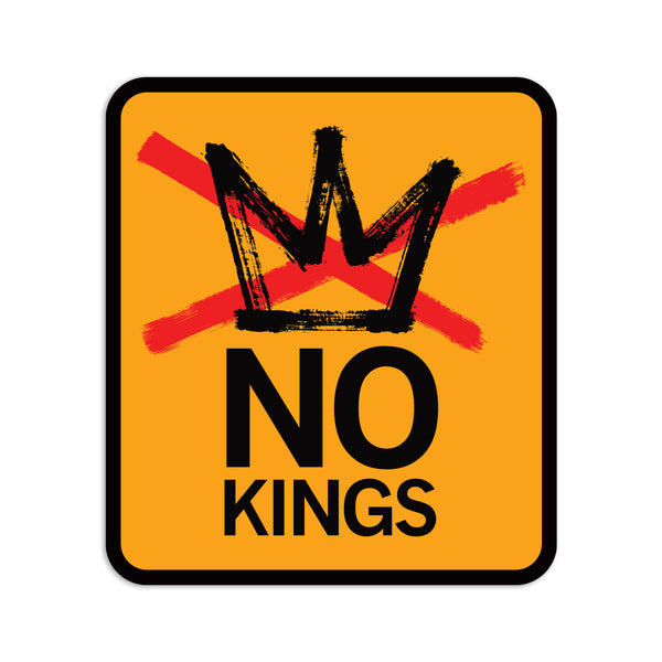 No Kings Logo Gold DieCut Sticker RAYGUN