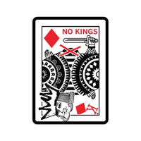 No Kings Playing Card Illustration Die-Cut Sticker