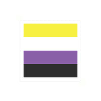Non-Binary Pride Flag Mini Square Sticker