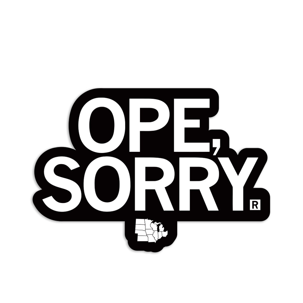 Ope Sorry Midwest Die-Cut Sticker